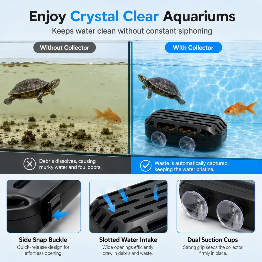 🐢2-in-1 Turtle Waste Collector & Aquarium Cleaner – Keep Your Tank Clean Effortlessly