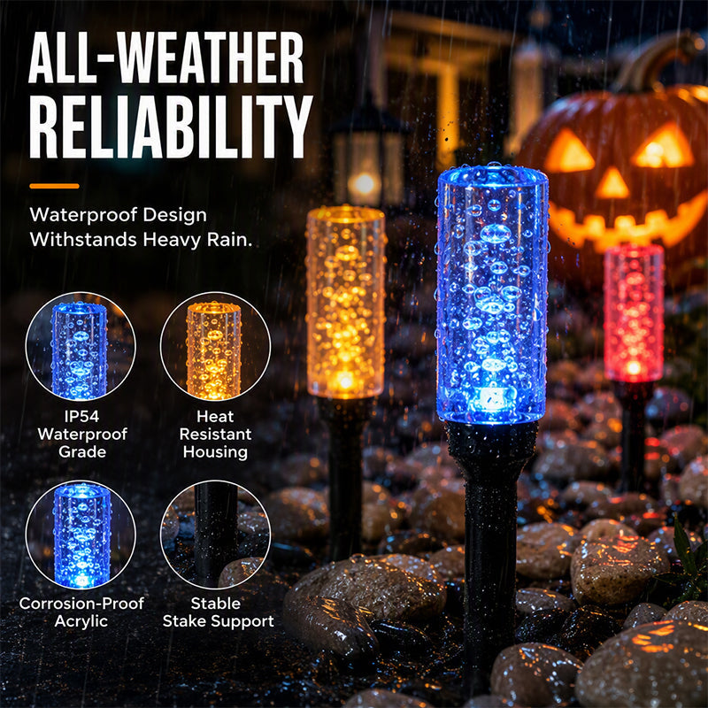 ☀️ Solar Pathway Lights Outdoor Crystal Bubble — no wiring, no electric bill, just a warm welcome every night. 🏡