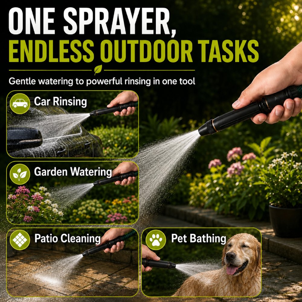 Powerful High-Pressure Nozzle for Effortless Cleaning