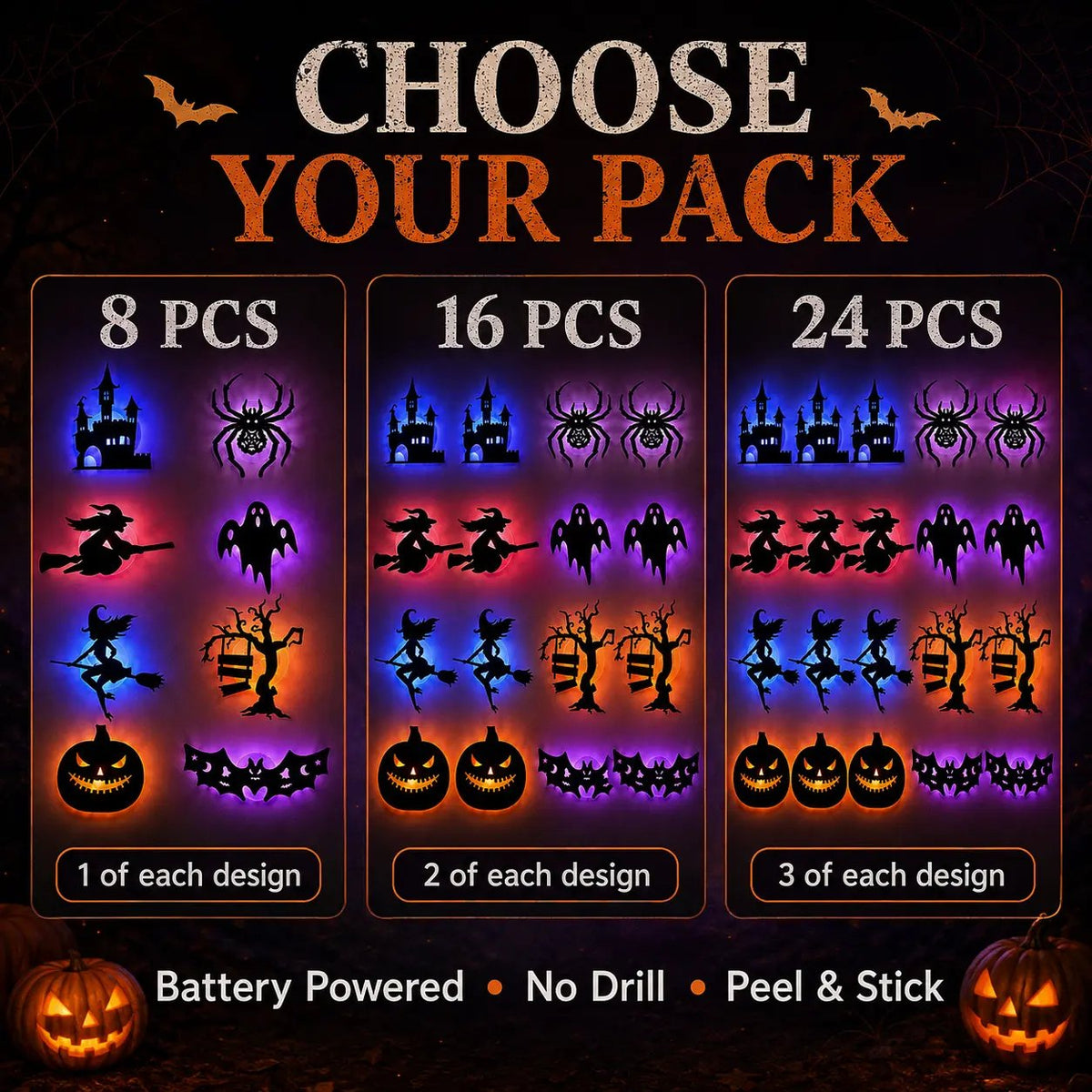 🔥 Last Chance! 60% OFF Halloween LED Wall Stickers 🎃 Create Spooky Vibes Instantly