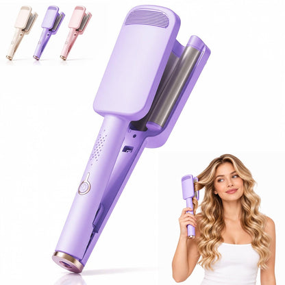 32mm Deep Wave Hair Curler, French Wave Curling Iron，Purple