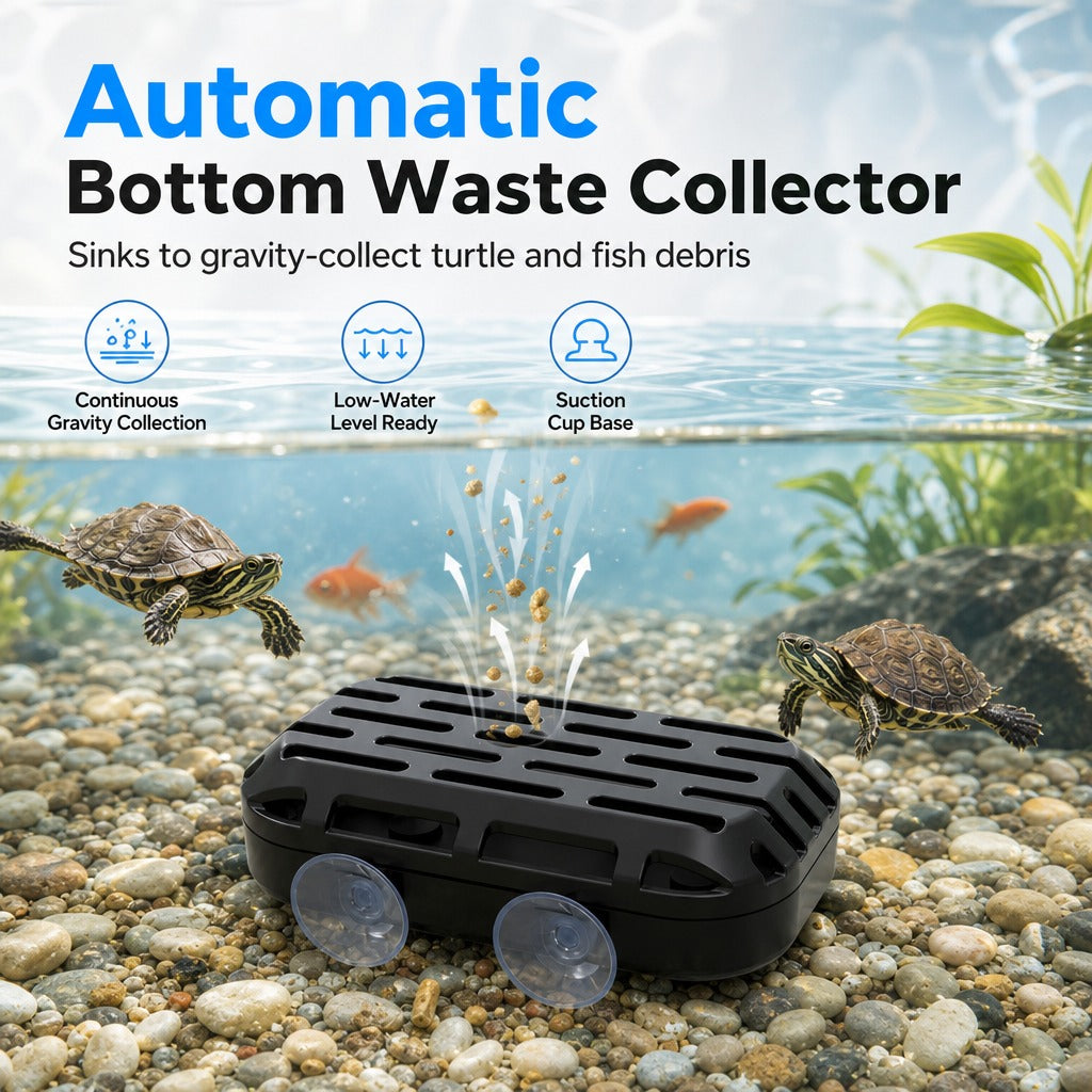 🐢2-in-1 Turtle Waste Collector & Aquarium Cleaner – Keep Your Tank Clean Effortlessly