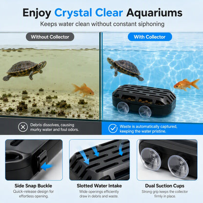 🐢2-in-1 Turtle Waste Collector & Aquarium Cleaner – Keep Your Tank Clean Effortlessly