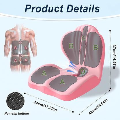 Ergonomic Memory Foam Seat Cushion with Back Support – Stay Comfortable All Day, Perfect for Office, Car & Home