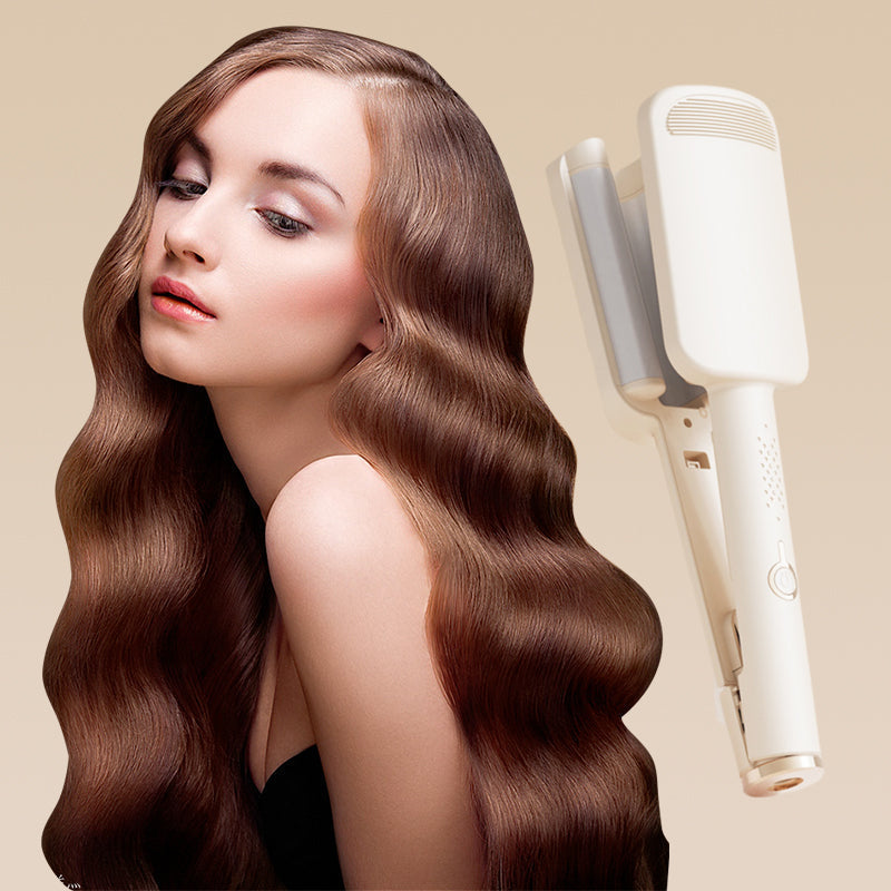 32mm Deep Wave Hair Curler, French Wave Curling Iron，Purple