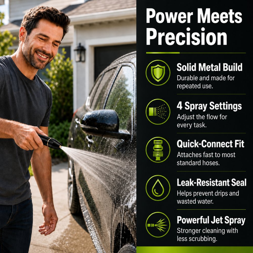 Powerful High-Pressure Nozzle for Effortless Cleaning