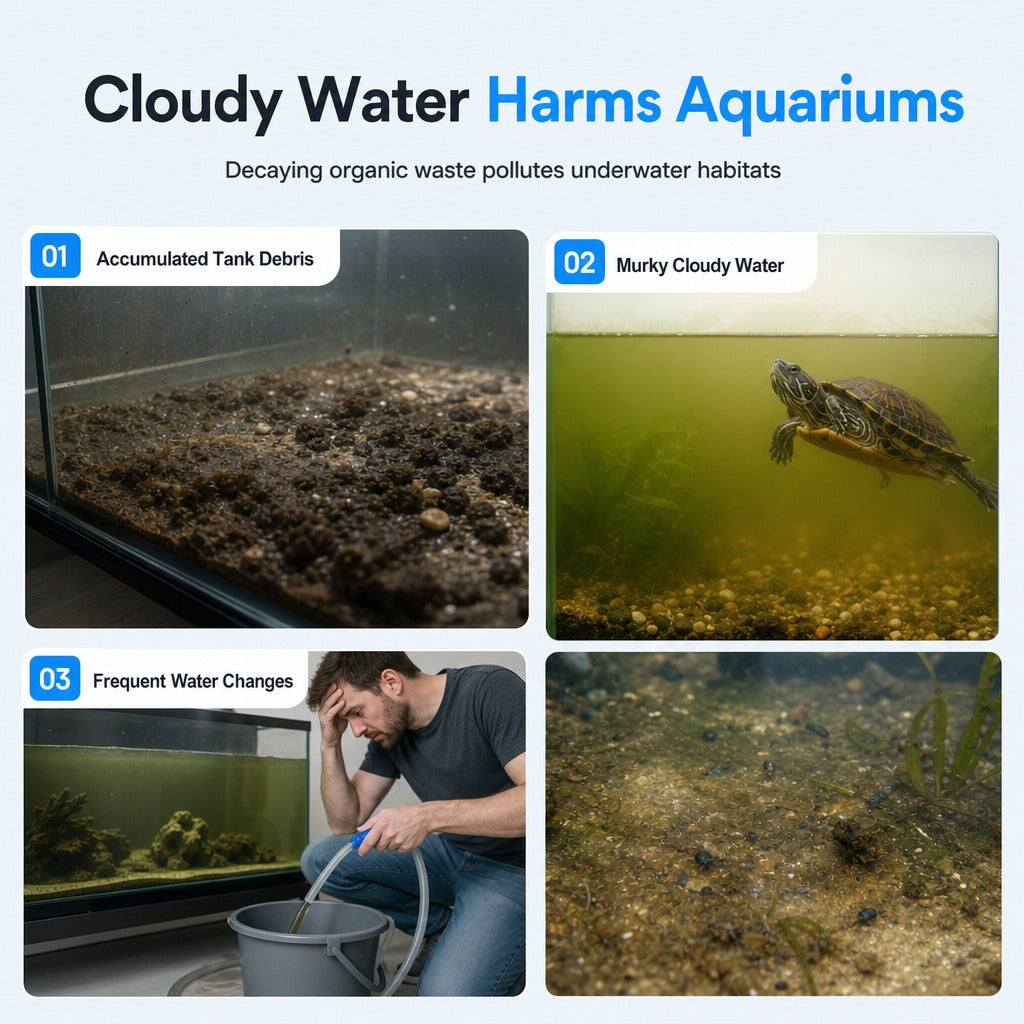 🐢2-in-1 Turtle Waste Collector & Aquarium Cleaner – Keep Your Tank Clean Effortlessly