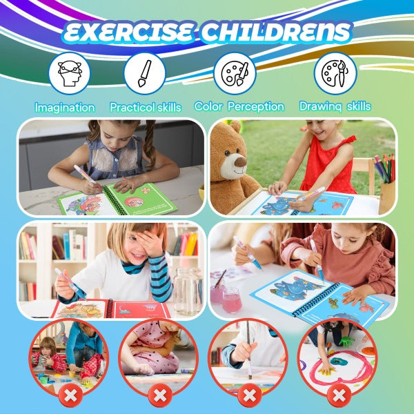Kids Mess-Free Water Coloring Book | WONDERINK
