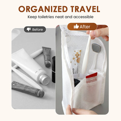 Portable Mesh Toiletry Bag – Lightweight, Breathable & Quick-Dry