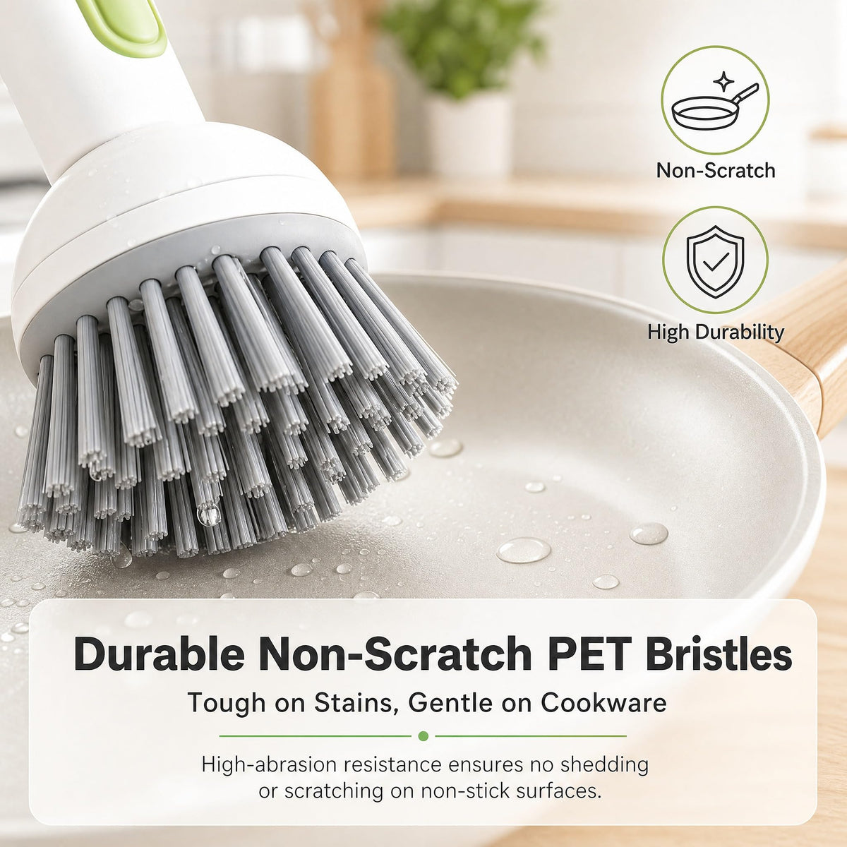 🧽 360° Rotating Dish Brush with Soap Dispenser – Non-Slip Handle, 2-Pack ✨