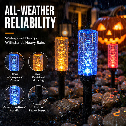 ☀️ Solar Pathway Lights Outdoor Crystal Bubble — no wiring, no electric bill, just a warm welcome every night. 🏡