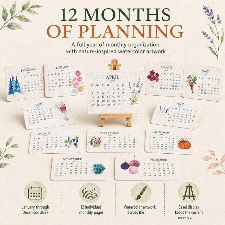 ✨Early Holiday Sale 70% OFF🌱Eco-Friendly Plantable “Timeless” Seed Calendar 2027