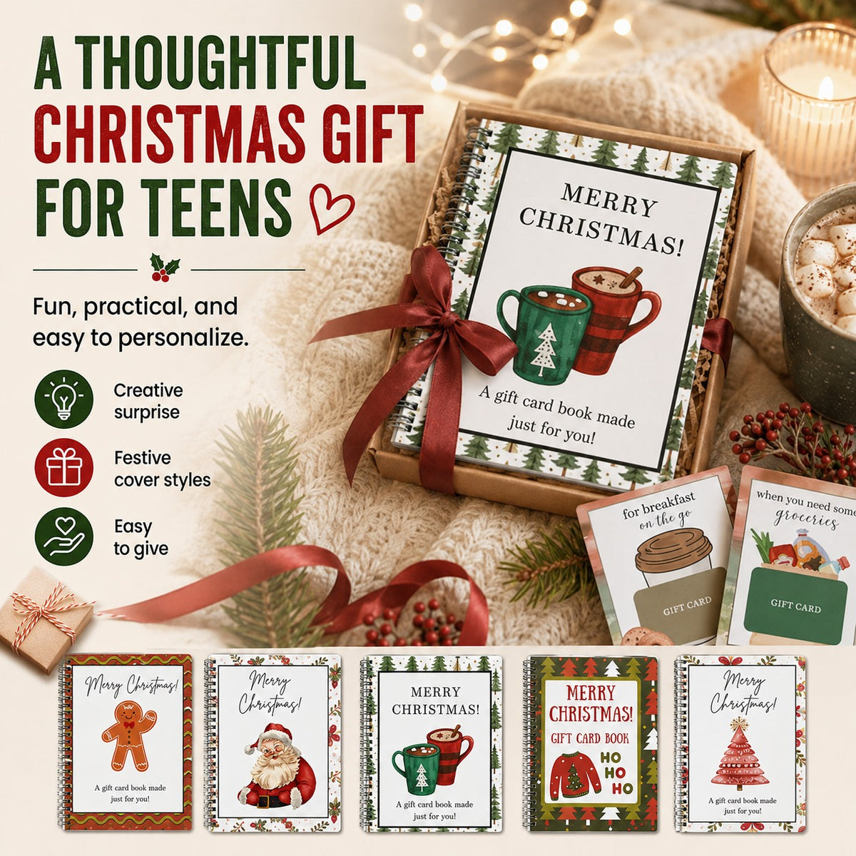 🎄 Christmas Gift Card Book – 12 Days of Holiday Surprises