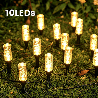 ☀️ Solar Pathway Lights Outdoor Crystal Bubble — no wiring, no electric bill, just a warm welcome every night. 🏡