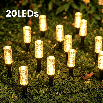 ☀️ Solar Pathway Lights Outdoor Crystal Bubble — no wiring, no electric bill, just a warm welcome every night. 🏡