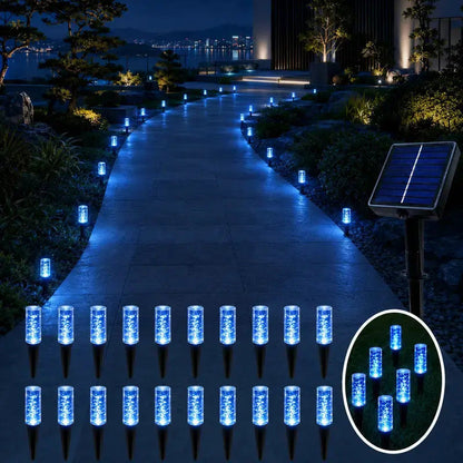☀️ Solar Pathway Lights Outdoor Crystal Bubble — no wiring, no electric bill, just a warm welcome every night. 🏡