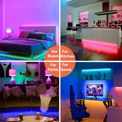 10M Bluetooth LED Strip Lights – Smart RGB Color Changing Lights with App Control for Bedroom, Home & Party Decor