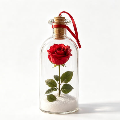 Recordable Christmas Tree Message in a Bottle Ornament with Voice Recording