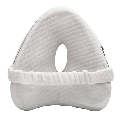 Memory Foam Knee Pillow for Side Sleepers – Ergonomic Leg Pillow with Adjustable Strap for Hip, Knee & Back Support